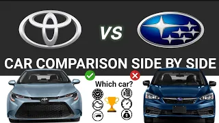 Toyota Corolla vs Subaru Impreza | 2022 car comparison side by side