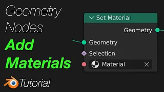 [3.2] Blender Tutorial: Add Materials to Geometry Nodes Quickly