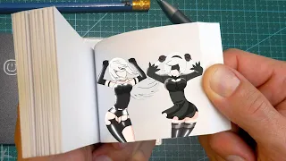 NieR: Automata Dance Caramelldansen Flipbook - 2B and A2 Dance Meme