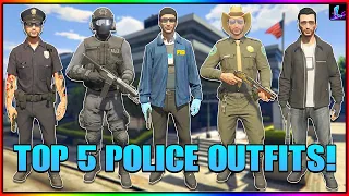 GTA 5 ONLINE TOP 5 POLICE OUTFITS! (Cop Outfit, NOOSE Outfit, FIB / IAA Outfit and More!)