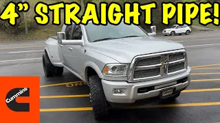 2015 RAM 3500 6.7L CUMMINS Diesel w/ 4 INCH STRAIGHT PIPES!