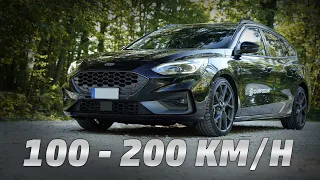 2019 Ford Focus ST 2.3L – Acceleration 100 – 200 KM/H RaceChip vs. Stock