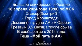 Мой путь в АА. Дмитрий, Кронштадт. Группа АА Balance