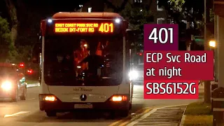Cruising along ECP Service Road at Night | O530 Citaro on Bus 401