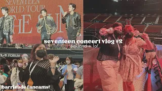 seventeen be the sun concert vlog 2 ☆ la + oakland | vip barricade experience