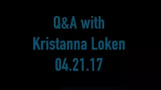Kristanna Loken - Here is my "live" Q&A from this morning (2017)