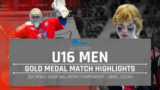 2023 WJC U16 Highlights: Czechia Red vs. Canada West (Gold Medal Match)