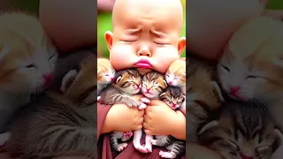 so cute little baby 🤩🥳 s 🐈😺.. #shorts #cat #cats #catlover #littlemonk #littlebaby #ytshorts #yt