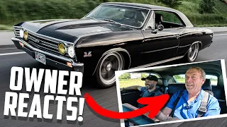 Roadster Shop built 650hp 1967 Chevelle - Owner reacts to Roadster Shop ridealong!