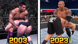 The Evolution of Batista Bomb in WWE Games! - WWE 2K23