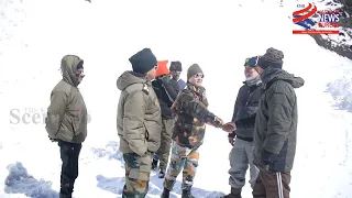 snow-clearance operation at the Zojila pass along the Srinagar-Leh national highway is in full swing