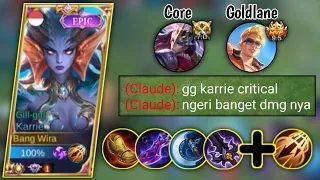 KARRIE CRITICAL GAK ADA LAWANNYA SIH ! CLAUDE PUN LEWAT  - KARRIE BEST BUILD 2022 - MOBILE LEGENDS