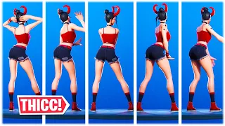 FORTNITE *THICC* SURF WITCH SKIN SHOWCASED WITH 69+ HOT DANCE EMOTES 😍❤️
