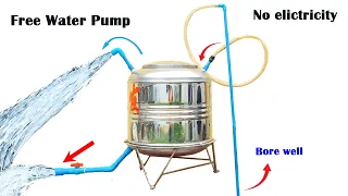 High speed water pump from Bore well without electricity.