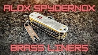 Alox Spydernox Build with Brass Liners and Tweezer and Toothpick