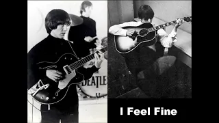 Beatles sound making " I Feel Fine " Riffs and Rhythm guitar