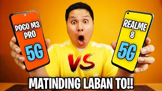 POCO M3 PRO 5G VS REALME 8 5G - LABANAN NG MGA MURANG 5G PHONES!