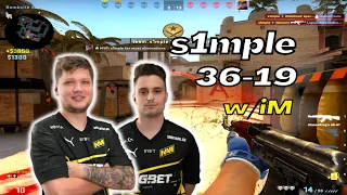 【s1mple POV】(36-19) w/iM (Mirage) FACEIT Ranked | Aug 21, 2023