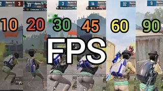 PUBG mobile 10fps vs 20fps vs 30fps vs 45fps vs 60fps vs 90fps🔥#pubg #90fps #ipad