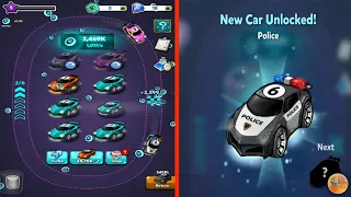 Car Merge - Battle Car Tycoon: Idle Merge games - Unlocked! Police Car