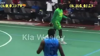 President George Weah Playing Basketball