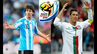 Asi fue el debut mundialista de Messi y Cristiano Ronaldo en Sudafrica 2010