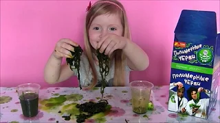 ПОЛИМЕРНЫЕ ЧЕРВИ проводим химичесий опыт ранок креатив plastic worms chemical experiments at home