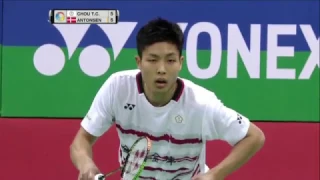 Yonex Sunrise India Open 2017 | Badminton SF M2-MS | Chou Tien Chen vs Anders Antonsen