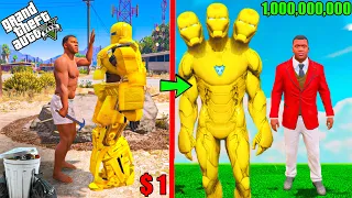 Franklin Upgrading $1 GOLD IRONMAN to $1,000,000,000 GOD GOLD IRONMAN in GTA 5