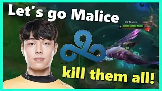 C9 Summit cheers for Malice in Champion Queue