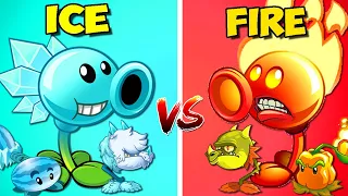 Team FIRE vs ICE - Who Will Win? - PvZ 2 Plant VS Plant