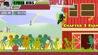 200 ZOMBIE CHAPTER 3 FARM Level 66-67 Stickman Zombie Shooter