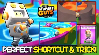 PERFECT SHORTCUT DI SUPER SLIDE & LAVA RUSH PAKE SKIN GRATIS BARU MR STUMBLEBOT! - Stumble Guys