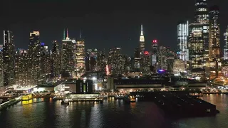 New York City Skyline at Night Live Screensaver HD , Manhattan HD Wallpaper Live