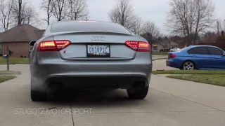 Audi S5 V8 AWE Tuning Track Exhaust Cold Start Rev and Drive