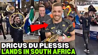 Dricus Du Plessis Gets A Huge WELCOME In South Africa After UFC 297 (FULL ARRIVAL)