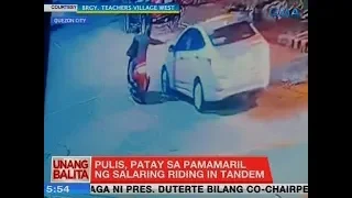 UB: Pulis, patay sa pamamaril ng salaring riding in tandem sa QC