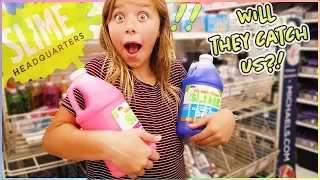 24 HRS OVERNIGHT MAKING SLIME IN THE SLIME STORE!!