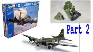 1/48 Revell B17F "Memphis Belle" - Part 2 ,The cockpit and fuselage sides