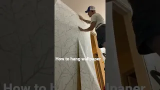 How to Hang Wallpaper #wallpaper #accentwall #diy