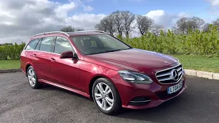 2014 Mercedes E220cdi SE 7G tonic estate. High mileage face lifted model is a big value load lugged