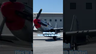 WWII fighter pilot Paul Crawford flies in a P-51 Mustang for his 100th birthday. #veteran #warbird