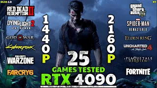 RTX 4090 Test In 25 Games🔥 | Ray Tracing | DLSS | 1440P | 4K | ft. Ryzen 7 5800x3D |