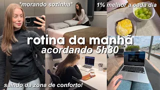 ROTINA DA MANHÃ ACORDANDO 5H30 | hábitos, estudos, alimentação e um papo sobre zona de conforto…