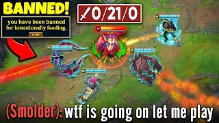 LEAGUE OF LEGENDS BUT WE FOCUS ONE ENEMY THE WHOLE GAME (HE GOT BANNED LOL)