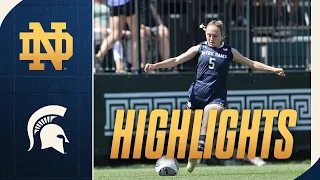 Irish Answer Road Test Over Spartans | Highlights vs Michigan State | Notre Dame Women's Soccer