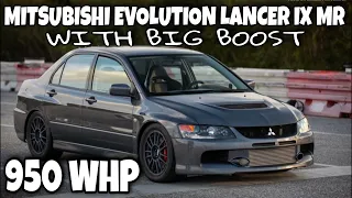 1100 HP Mitsubishi Evo IX MR with big boost @dragy acceleration from 60-130 mph & 100-200 km/h