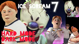 "Chilling Ice Scream 7: Hard & Dark Mode Speedrun Madness!"