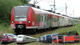 [HD] SBahn Hannover Überführung nach Mukran, ICE, BR 112, BR 143 und eine MaK G 2000 BB 1041