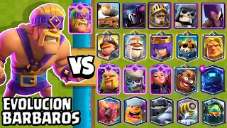 NUEVA EVOLUCION de BARBAROS vs TODAS LAS CARTAS | NUEVA CARTA | DESAFIO de CLASH ROYALE